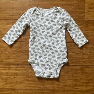 Carter’s Little Elephants Long Sleeve Onesie, Size 3-6M